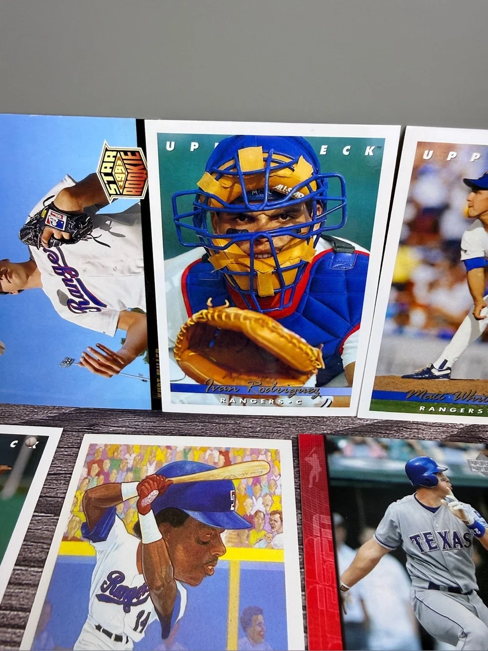 Texas Rangers Baseball Card Lot of 7 Ivan Rodriguez Teixeira UD